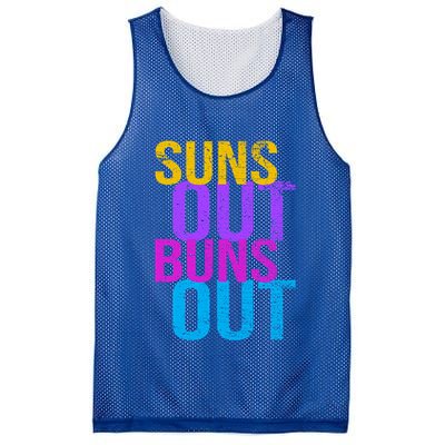 Suns Out Buns Out Print Funny Summer Product Funny Gift Mesh Reversible Basketball Jersey Tank