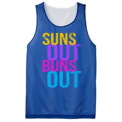 Suns Out Buns Out Print Funny Summer Product Funny Gift Mesh Reversible Basketball Jersey Tank