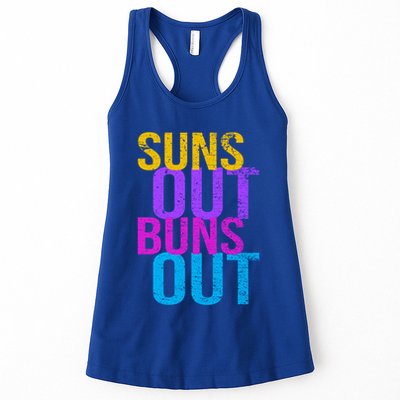 Suns Out Buns Out Print Funny Summer Product Funny Gift Womens Tank Top
