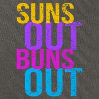Suns Out Buns Out Print Funny Summer Product Funny Gift Cotton Canvas Backpack