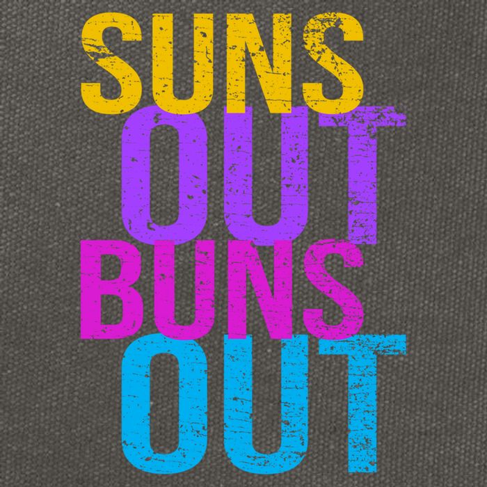 Suns Out Buns Out Print Funny Summer Product Funny Gift Cotton Canvas Backpack