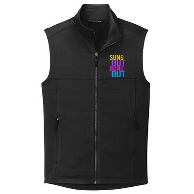 Suns Out Buns Out Print Funny Summer Product Funny Gift Collective Smooth Fleece Vest