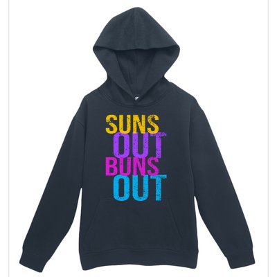 Suns Out Buns Out Print Funny Summer Product Funny Gift Urban Pullover Hoodie