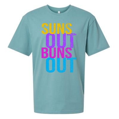 Suns Out Buns Out Print Funny Summer Product Funny Gift Sueded Cloud Jersey T-Shirt