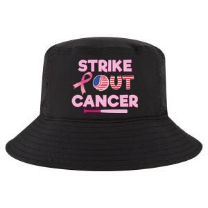 Strike Out Breast Cancer Gift Pink Ribbon Cancer Warrior Gift Cool Comfort Performance Bucket Hat