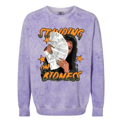 Standin On Bidness Colorblast Crewneck Sweatshirt