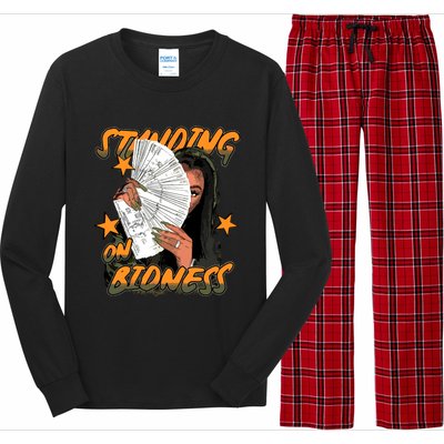 Standin On Bidness Long Sleeve Pajama Set