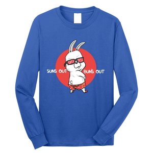 Suns Out Buns Outfunny Summer Beach Design Design Gift Idea Gift Long Sleeve Shirt