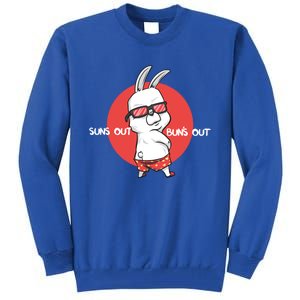 Suns Out Buns Outfunny Summer Beach Design Design Gift Idea Gift Tall Sweatshirt