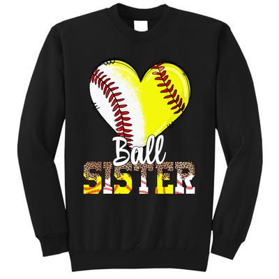 Sister of Both Baseball Softball Siblings Family Matching Sweatshirt