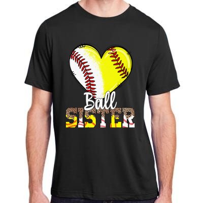 Sister of Both Baseball Softball Siblings Family Matching Adult ChromaSoft Performance T-Shirt