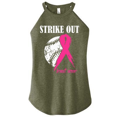 Strike Out Breast Cancer Awareness Baseball Fighters Women’s Perfect Tri Rocker Tank