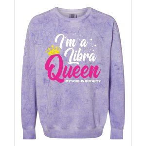 September October Birthday Astrology Libra Queen Funny Gift Colorblast Crewneck Sweatshirt