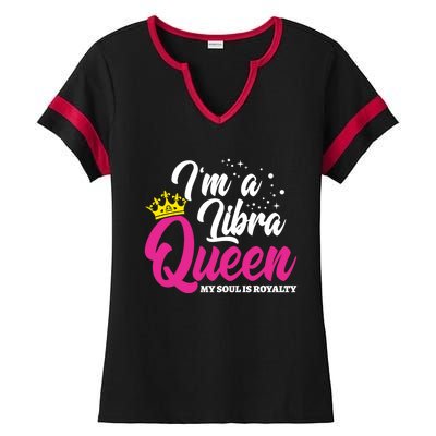 September October Birthday Astrology Libra Queen Funny Gift Ladies Halftime Notch Neck Tee