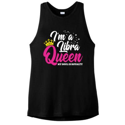 September October Birthday Astrology Libra Queen Funny Gift Ladies PosiCharge Tri-Blend Wicking Tank