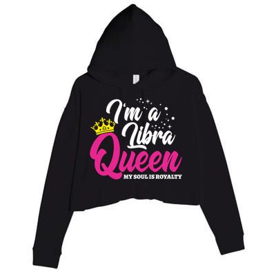 September October Birthday Astrology Libra Queen Funny Gift Crop Fleece Hoodie