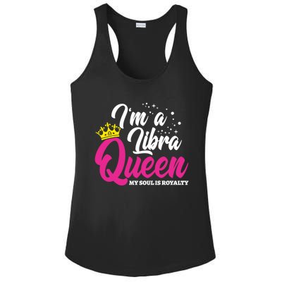 September October Birthday Astrology Libra Queen Funny Gift Ladies PosiCharge Competitor Racerback Tank