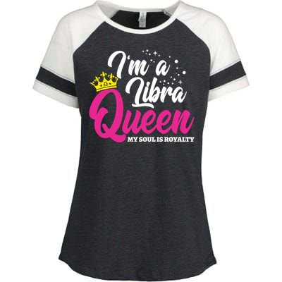 September October Birthday Astrology Libra Queen Funny Gift Enza Ladies Jersey Colorblock Tee