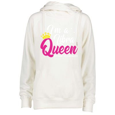 September October Birthday Astrology Libra Queen Funny Gift Womens Funnel Neck Pullover Hood