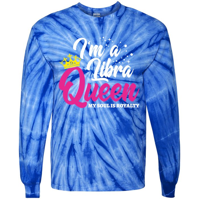 September October Birthday Astrology Libra Queen Funny Gift Tie-Dye Long Sleeve Shirt