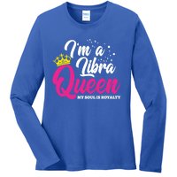 September October Birthday Astrology Libra Queen Funny Gift Ladies Long Sleeve Shirt