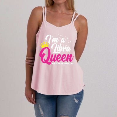 September October Birthday Astrology Libra Queen Funny Gift Women's Strappy Tank