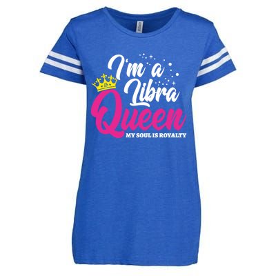 September October Birthday Astrology Libra Queen Funny Gift Enza Ladies Jersey Football T-Shirt