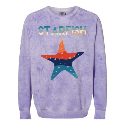 Starfish Ocean Beach Colorblast Crewneck Sweatshirt