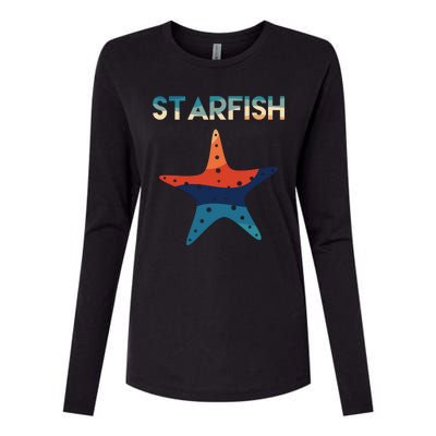 Starfish Ocean Beach Womens Cotton Relaxed Long Sleeve T-Shirt