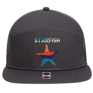 Starfish Ocean Beach 7 Panel Mesh Trucker Snapback Hat