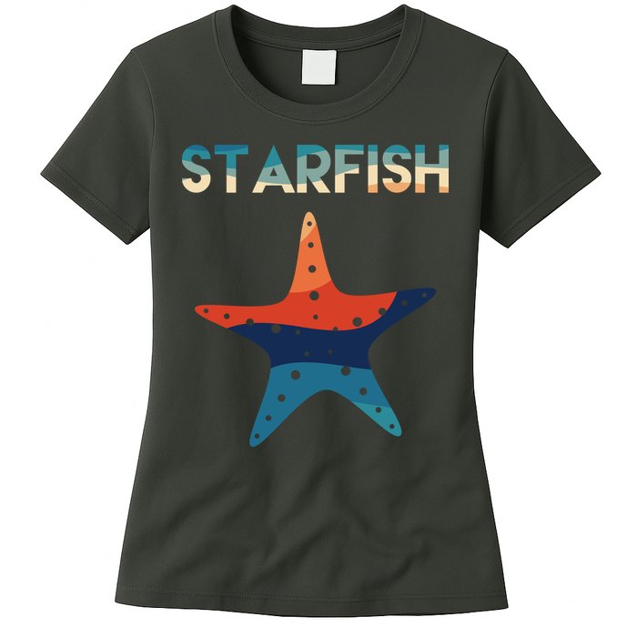 Starfish Ocean Beach Womens T-Shirt