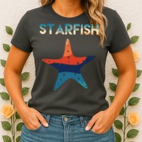 Starfish Ocean Beach Womens T-Shirt