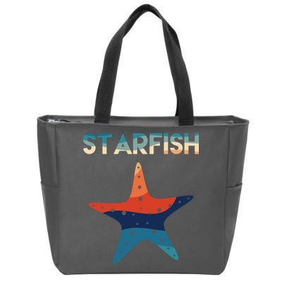 Starfish Ocean Beach Zip Tote Bag