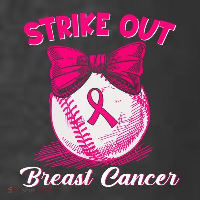 Strike Out Breast Cancer Awareness Ribbon Baseball Fighters Gift T-Shirt