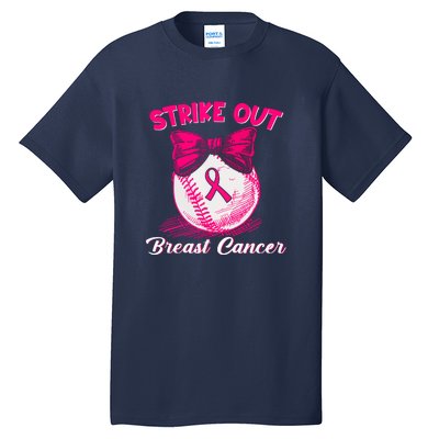 Strike Out Breast Cancer Awareness Ribbon Baseball Fighters Gift Tall T-Shirt