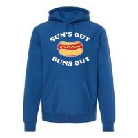 Suns Out Buns Out Funny Summer Hotdog Cookout Bbq Gift Premium Hoodie