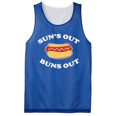 Suns Out Buns Out Funny Summer Hotdog Cookout Bbq Gift Mesh Reversible Basketball Jersey Tank