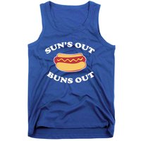 Suns Out Buns Out Funny Summer Hotdog Cookout Bbq Gift Tank Top