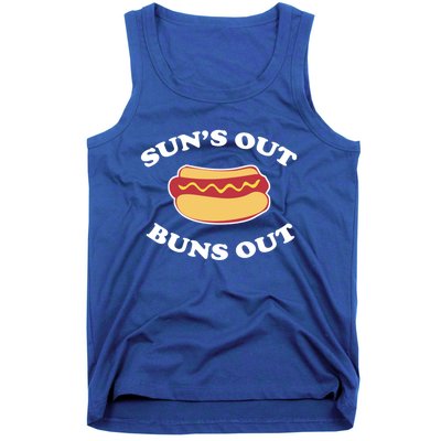 Suns Out Buns Out Funny Summer Hotdog Cookout Bbq Gift Tank Top