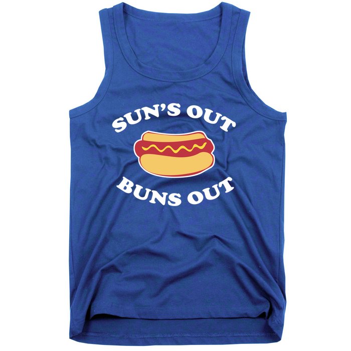 Suns Out Buns Out Funny Summer Hotdog Cookout Bbq Gift Tank Top