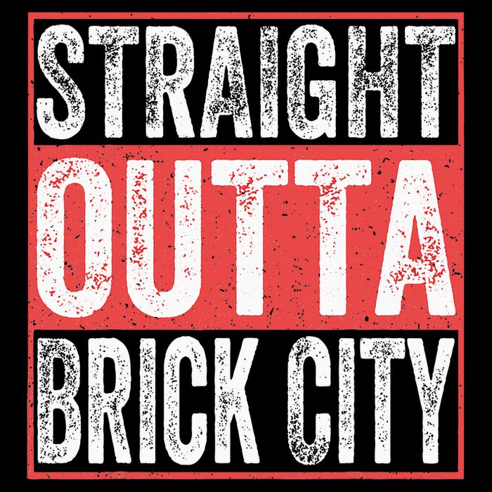Straight Outta Brick City Newark City New Jersey V-Neck T-Shirt