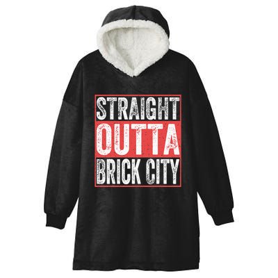 Straight Outta Brick City Newark City New Jersey Hooded Wearable Blanket