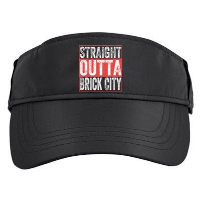 Straight Outta Brick City Newark City New Jersey Adult Drive Performance Visor