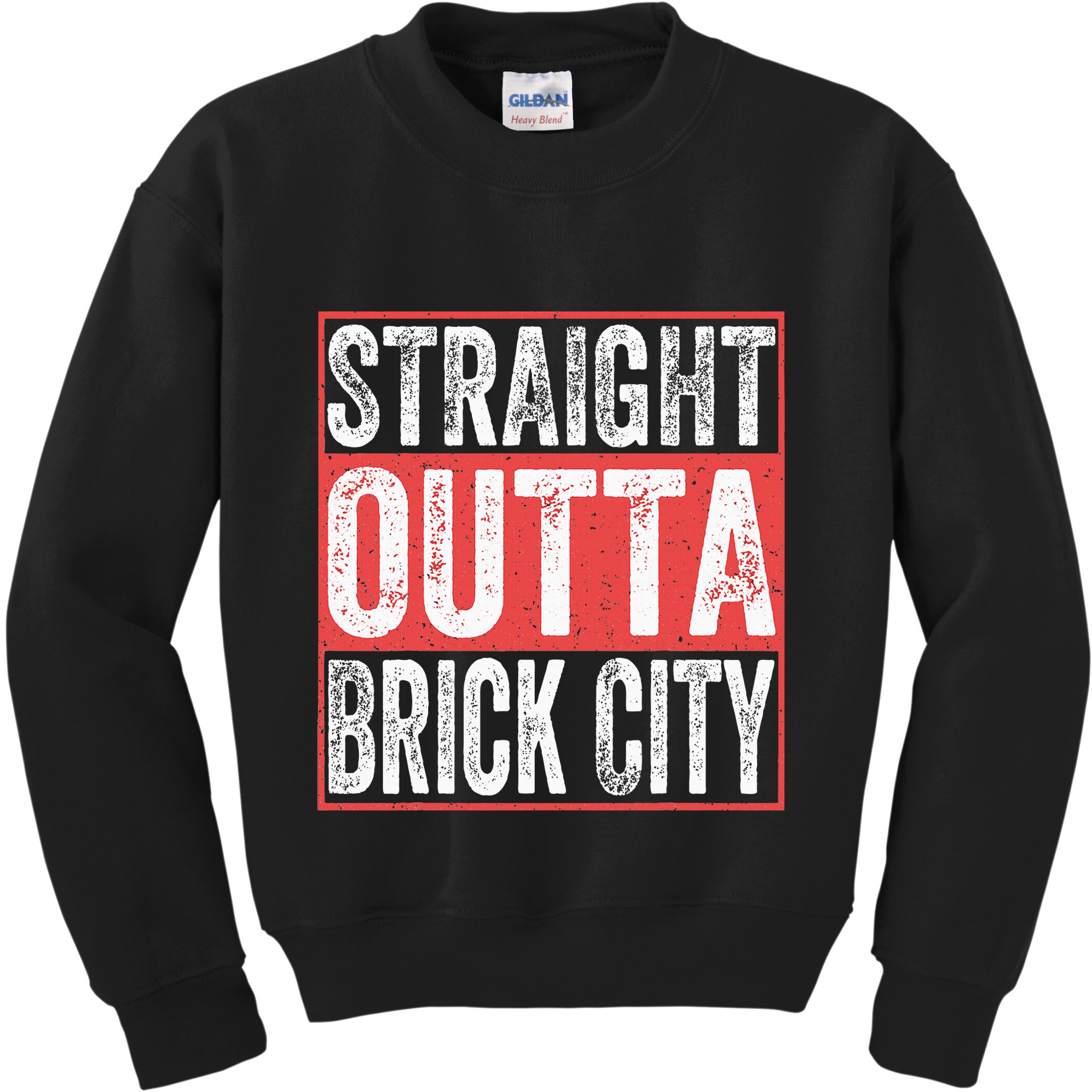 Straight Outta Brick City Newark City New Jersey Kids Sweatshirt