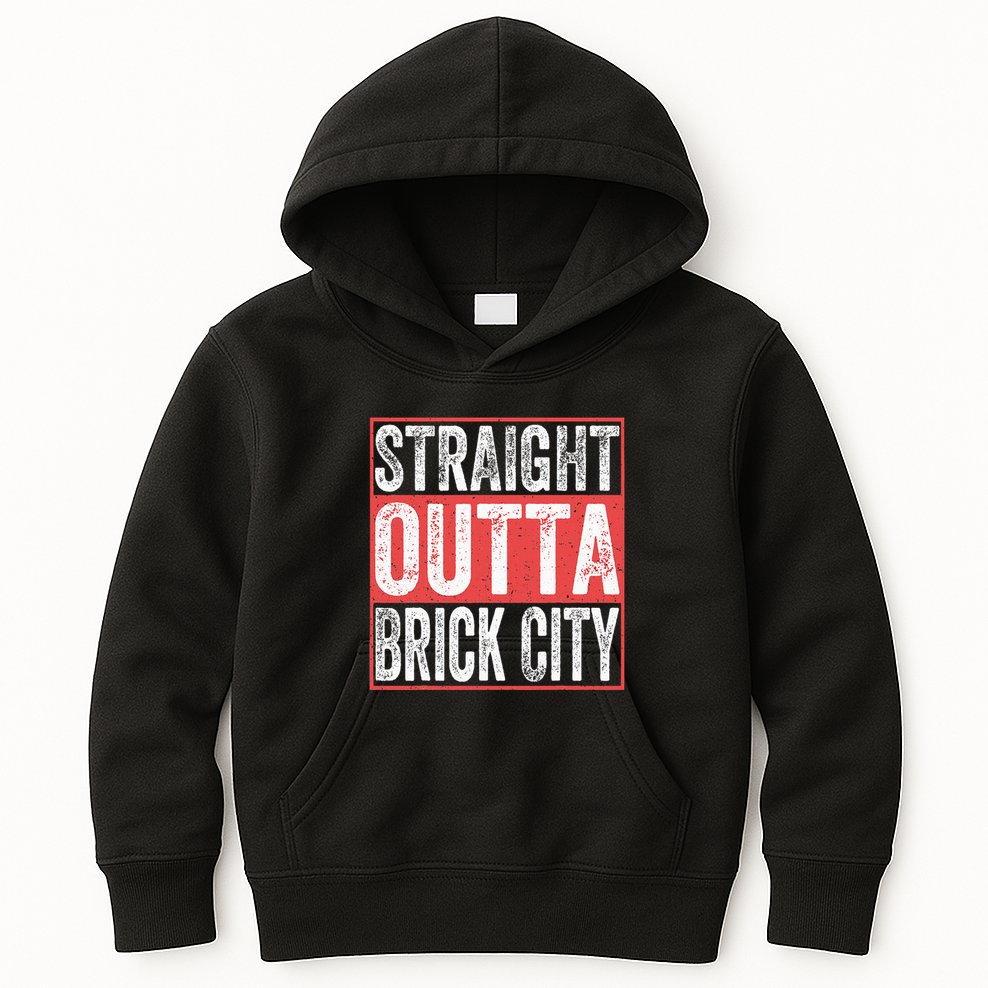 Straight Outta Brick City Newark City New Jersey Kids Hoodie