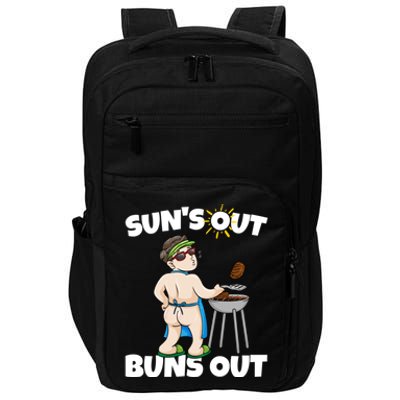 Suns Out Buns Out Funny Bbq Barbecue Grilling Gift Impact Tech Backpack