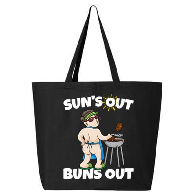 Suns Out Buns Out Funny Bbq Barbecue Grilling Gift 25L Jumbo Tote