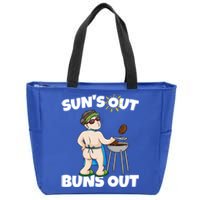 Suns Out Buns Out Funny Bbq Barbecue Grilling Gift Zip Tote Bag