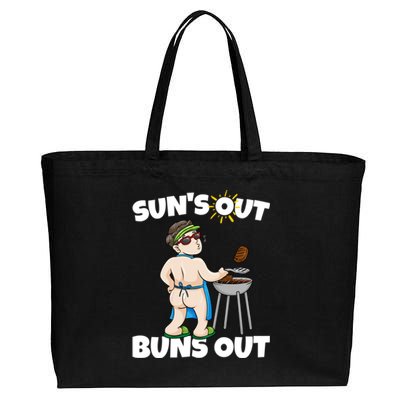 Suns Out Buns Out Funny Bbq Barbecue Grilling Gift Cotton Canvas Jumbo Tote