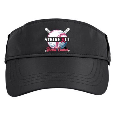 Strike Out Breast Cancer Baseball Adult Drive Performance Visor